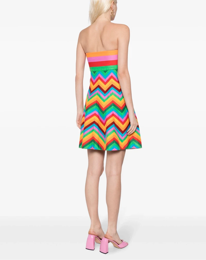 farfetch promo codes, Valentino Garavani Pre-Owned 2010s Zigzag-Print Bandaeu Minidress